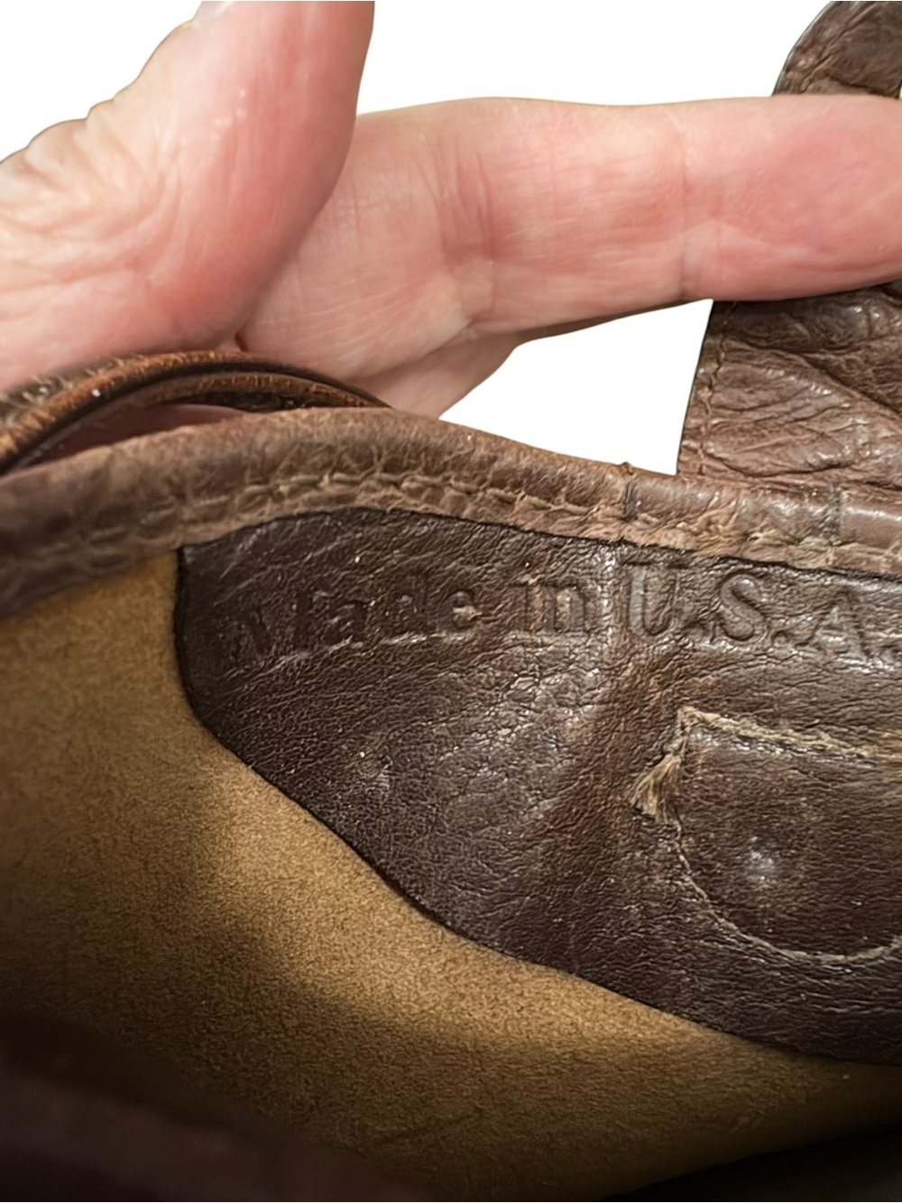 Vintage Brahmin Made in USA Leather Crossbody Bag - Dark Brown - Picture 5 of 7